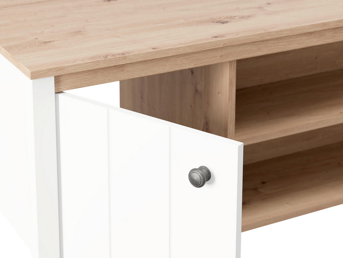 KLUB STOLIĆ bijela, hrast Artisan  drvni materijal  - bijela/bakrenaste boje, Basics, drvni materijal/plastika (101/54,5cm)