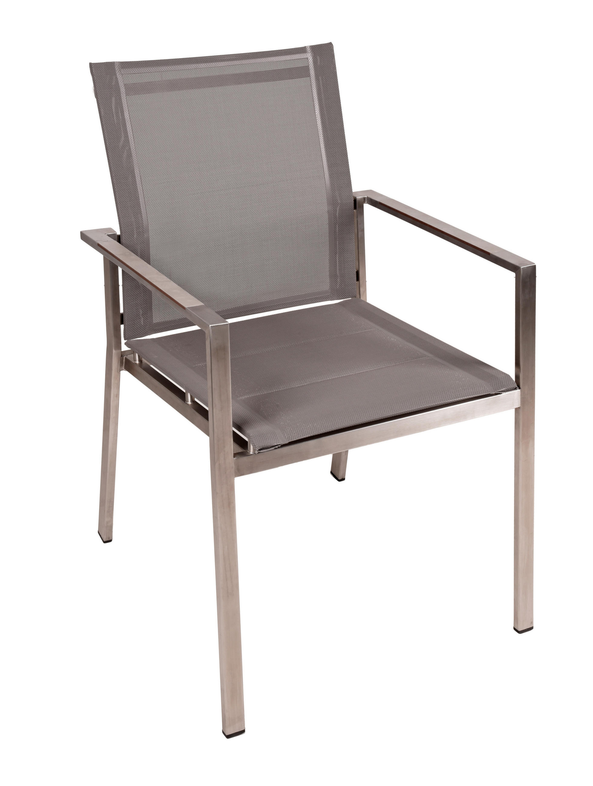 STAPELSTUHL - Taupe/Silberfarben, Basics, Kunststoff/Metall (56/85/64cm) - Gardenson