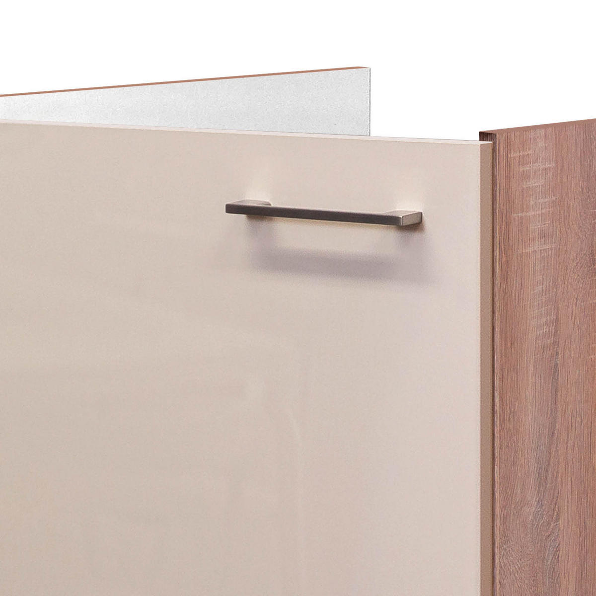 SPÜLENUNTERSCHRANK 50/82/57 cm  in Sonoma Eiche, Kaschmir  - Kaschmir/Edelstahlfarben, MODERN, Holzwerkstoff/Metall (50/82/57cm) - FlexWell