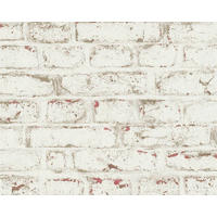 TAPETA VINILNA  crvena, bijela, bež  - bijela/bež, Design, papir (53*1000cm)