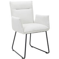ARMLEHNSTUHL  in Eisen Feincord  - Creme/Schwarz, Design, Textil/Metall (59/87/62cm) - Johann Jakob