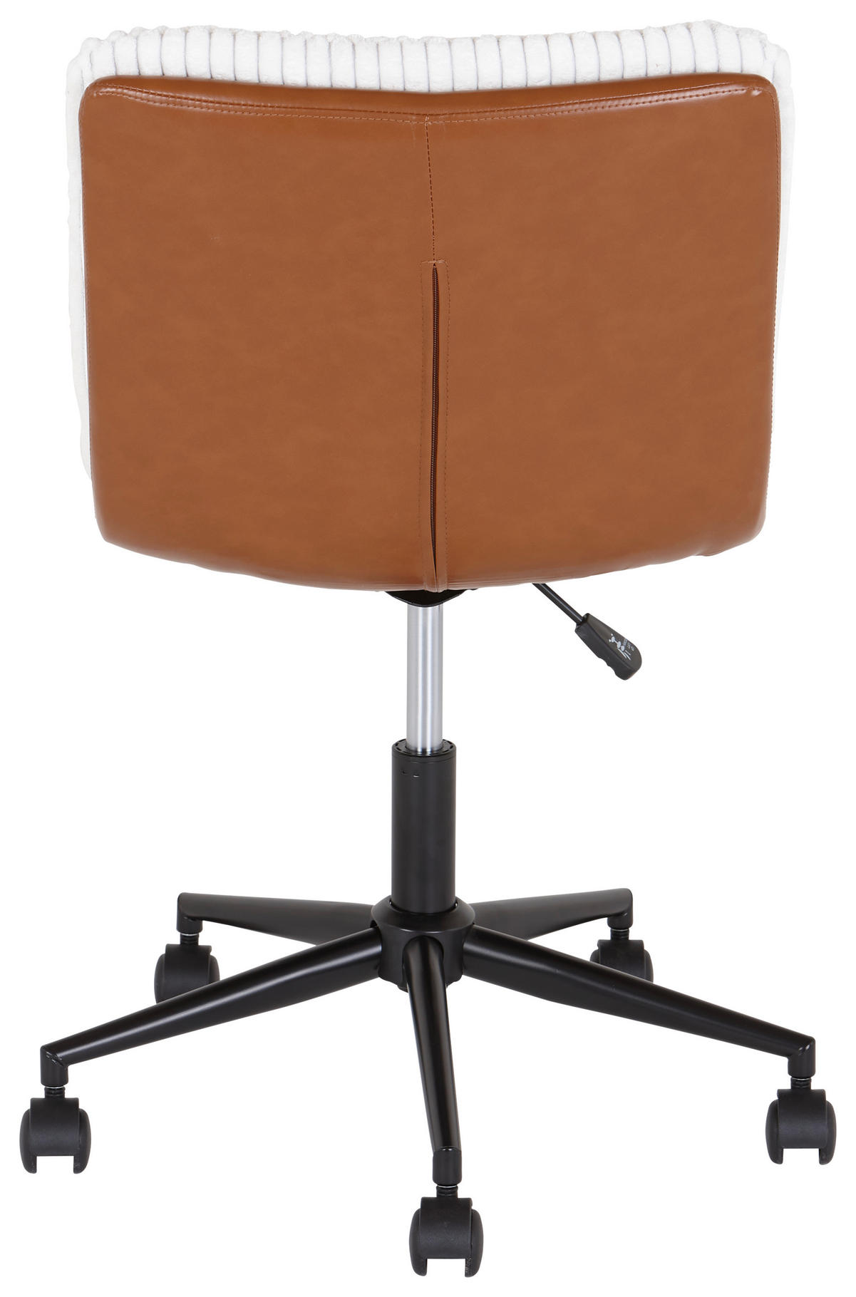 DREHSTUHL  in Cord, Lederlook Braun, Beige  - Beige/Schwarz, MODERN, Kunststoff/Textil (42/98/45cm) - MID.YOU