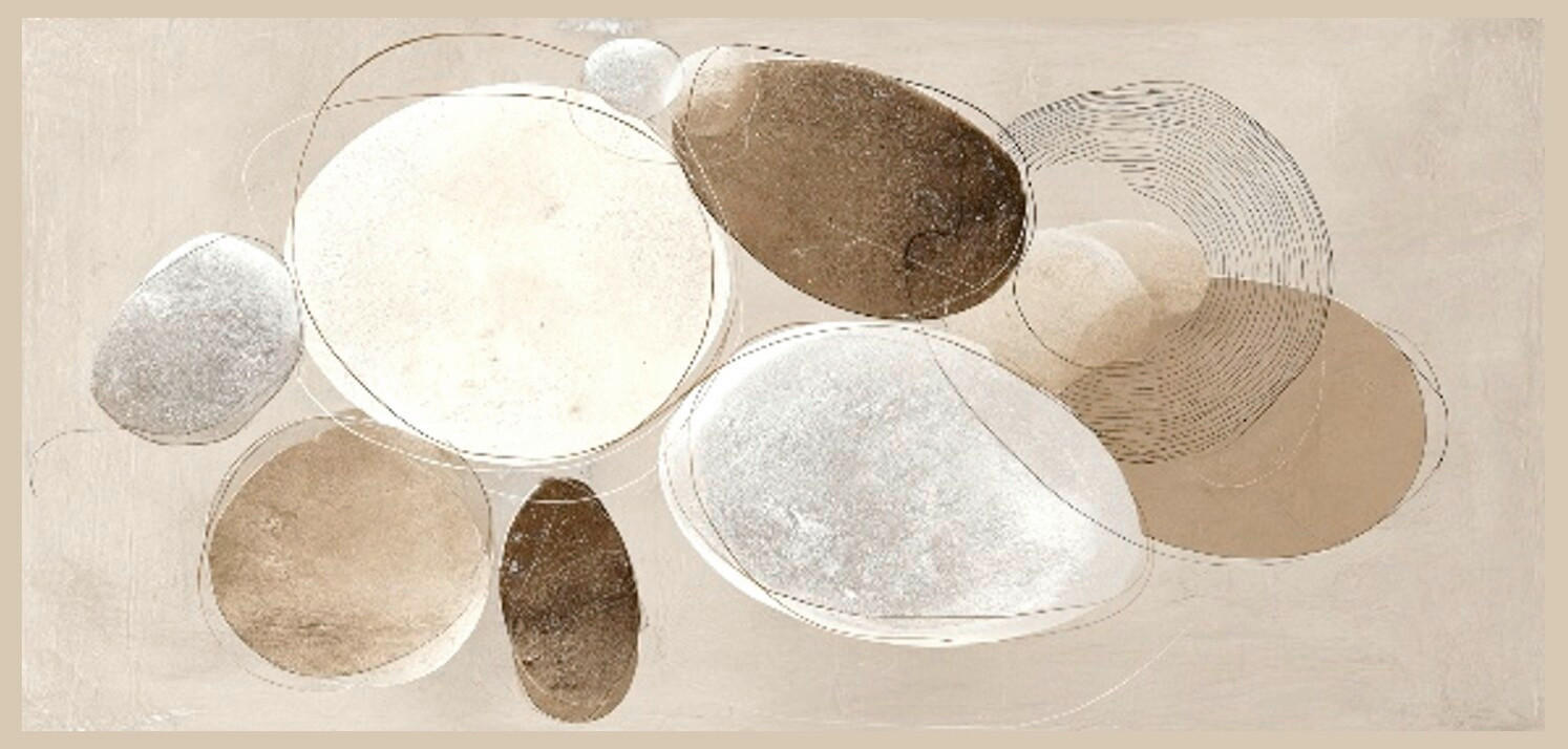 Euroart Leinwandbild Organic Shapes Viii Mehrfarbig 115x55 cm