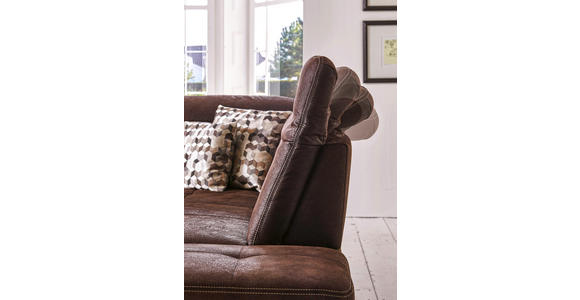 WOHNLANDSCHAFT Braun - Eichefarben/Beige, LIFESTYLE, Textil (243/342/185cm) - Voleo