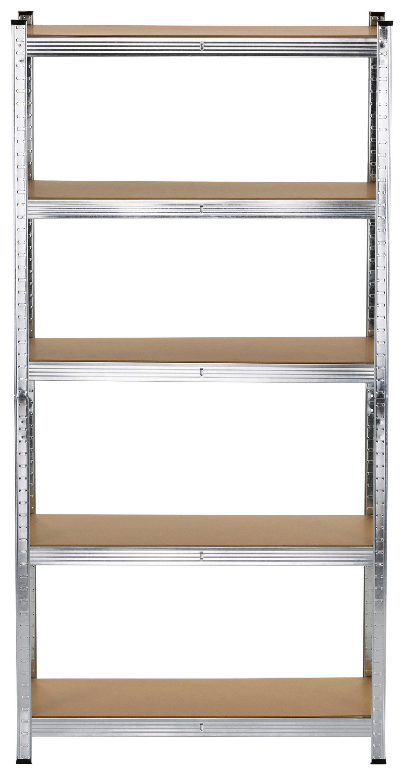 SCHWERLASTREGAL  - Edelstahlfarben/Braun, Basics, Holzwerkstoff/Metall (75/174/30cm)