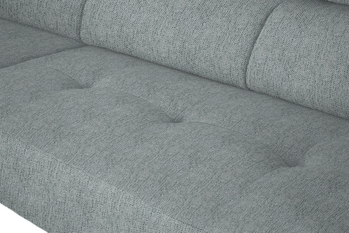 ECKSOFA in Webstoff Grau  205/280 cm  - Schwarz/Grau, Design, Textil/Metall (205/280cm) - Xora