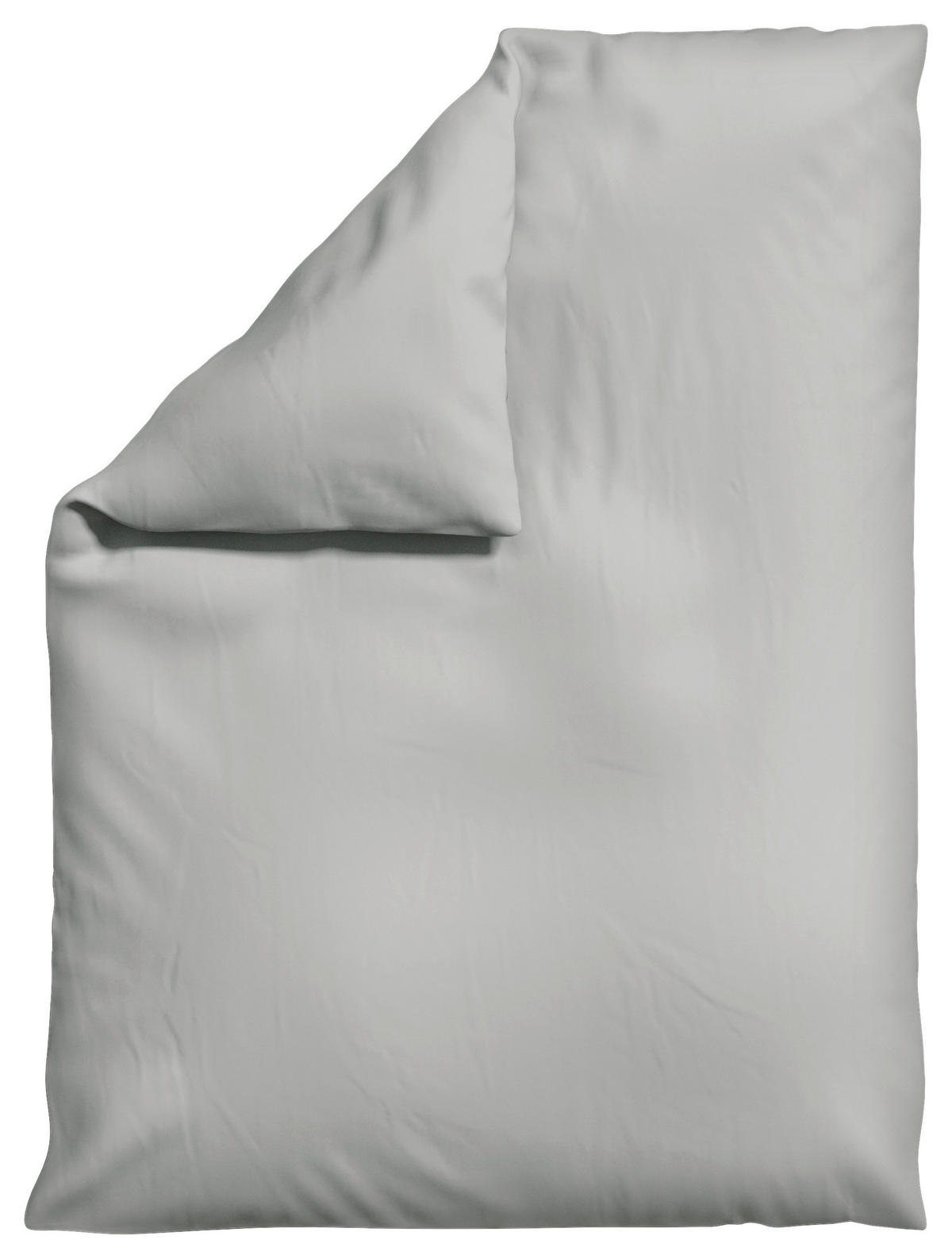 BETTDECKENBEZUG KNITTED JERSEY Jersey 155/220 cm  - Hellgrau, Basics, Textil (155/220cm) - Schlafgut