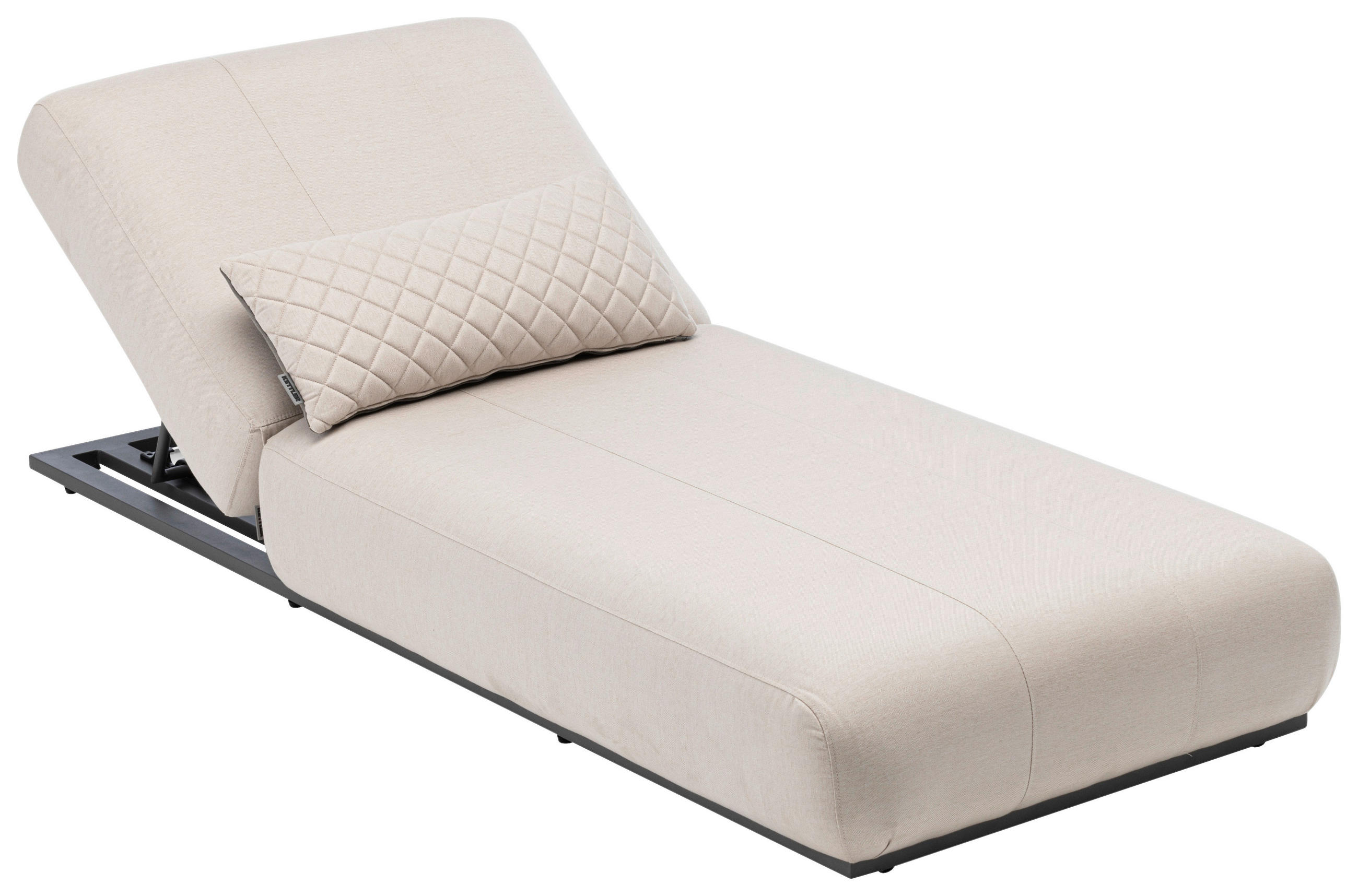 SONNENLIEGE 90/33/213 cm  - Anthrazit/Naturfarben, Basics, Textil/Metall (90/33/213cm) - Kettler