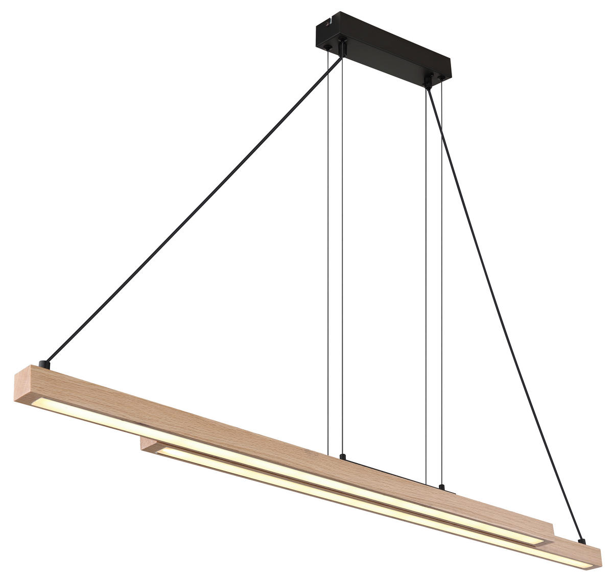 LED-HÄNGELEUCHTE 171/7/120 cm    - Dunkelbraun/Schwarz, Design, Kunststoff/Metall (171/7/120cm) - Globo