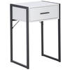 NACHTSCHRANK 41/60/30 cm  - Schwarz/Weiß, MODERN, Holzwerkstoff/Metall (41/60/30cm) - Livetastic