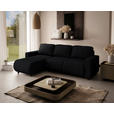 ECKSOFA Schwarz Webstoff  - Schwarz, MODERN, Kunststoff/Textil (150/240cm) - Xora