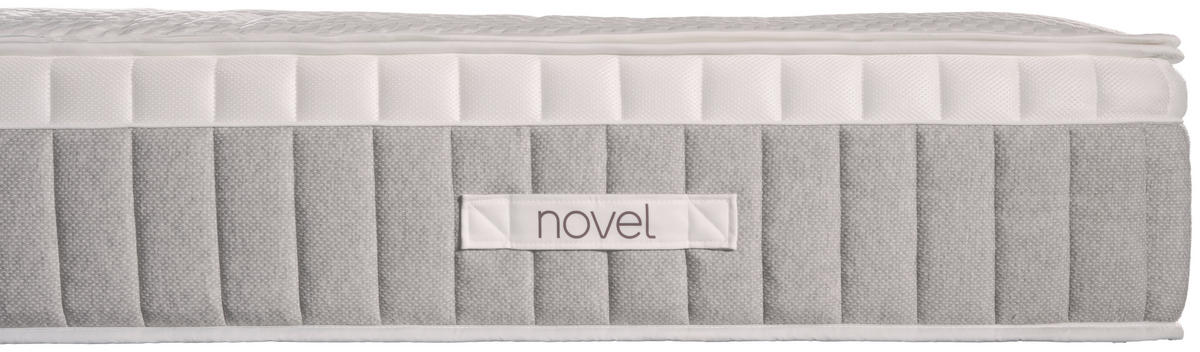 BOXSPRINGMATRATZE 90/200 cm, Höhe ca.: 30 cm,  - Weiß/Grau, Basics, Textil (90/200cm) - Novel