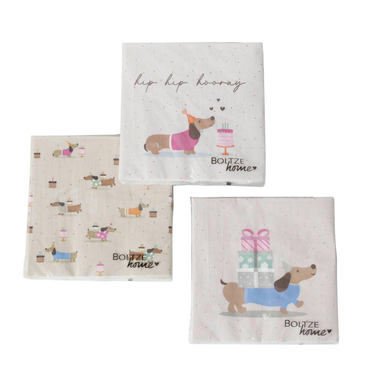 SADA UBROUSKŮ 20 ks - hnědá/béžová, Basics, papír (17/17/3cm)