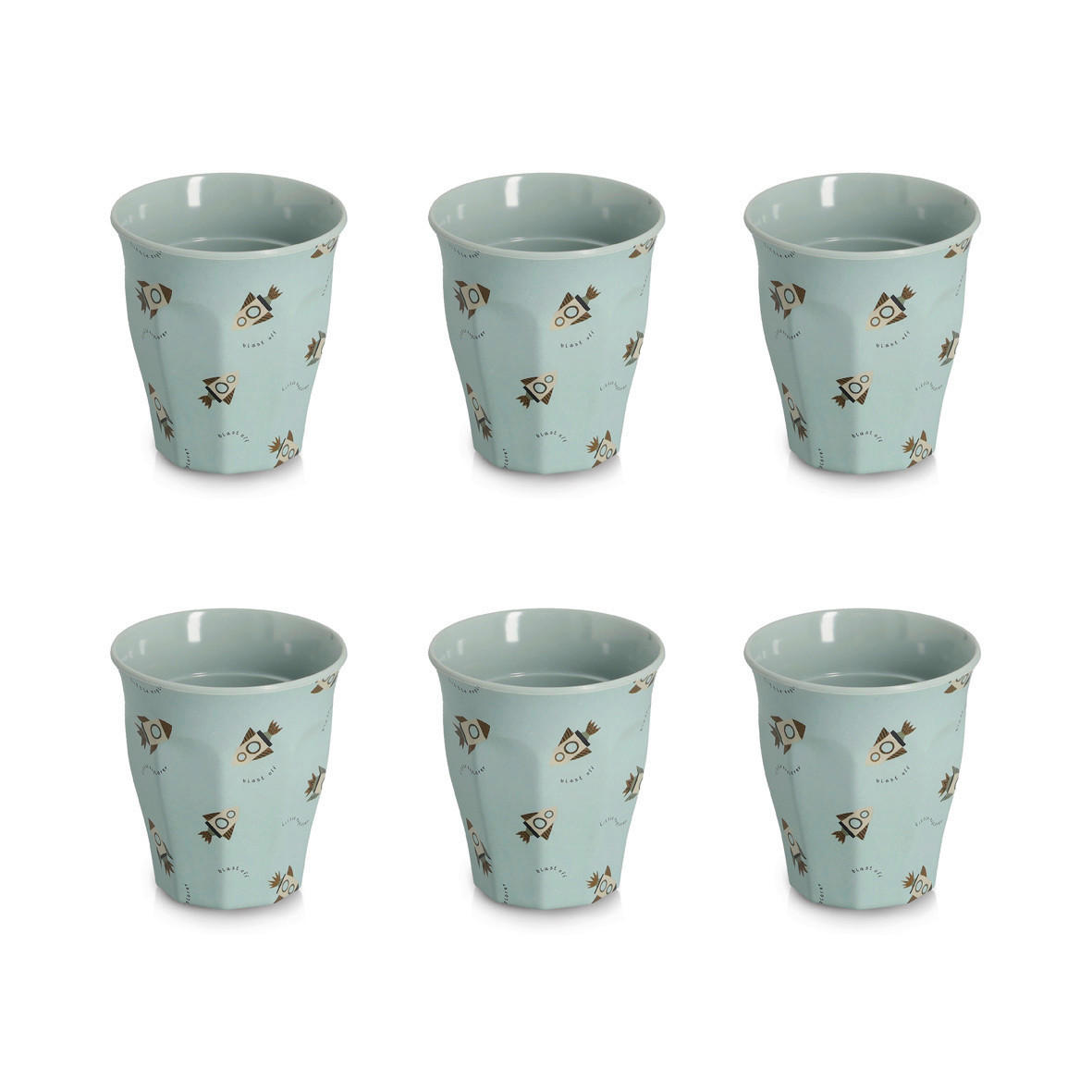 TRINKBECHER Rockets  - Petrol, Basics, Kunststoff (8,5/8,5/9,2cm) - Zeller Present
