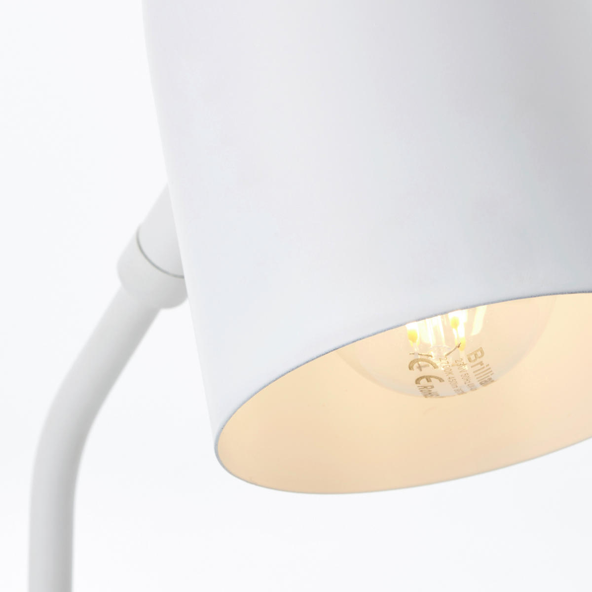 TISCHLEUCHTE - Weiss, Design, Metall (38/10/21,7cm) - Brilliant
