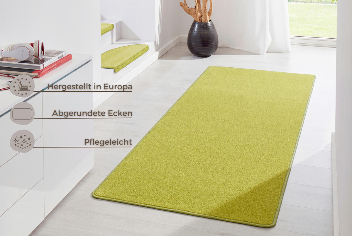 LÄUFER 80/200 cm Fancy  - Hellgrün, Basics, Kunststoff (80/200cm)