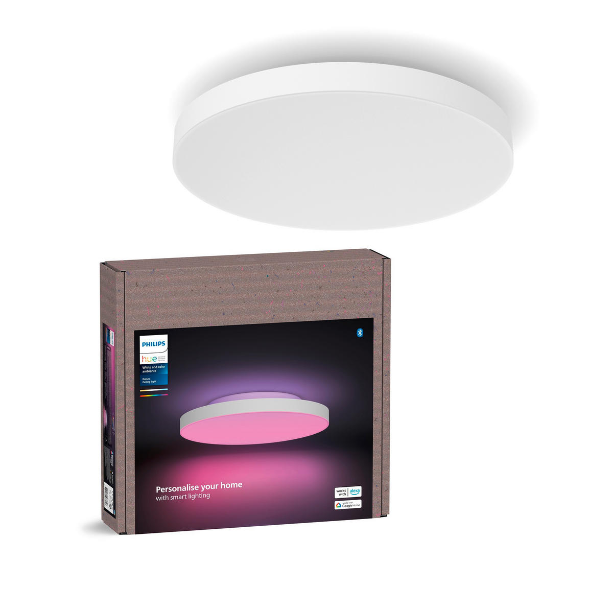 LED-DECKENLEUCHTE  39,5/5 cm    - Weiss, Basics, Metall (39,5/5cm) - Philips HUE