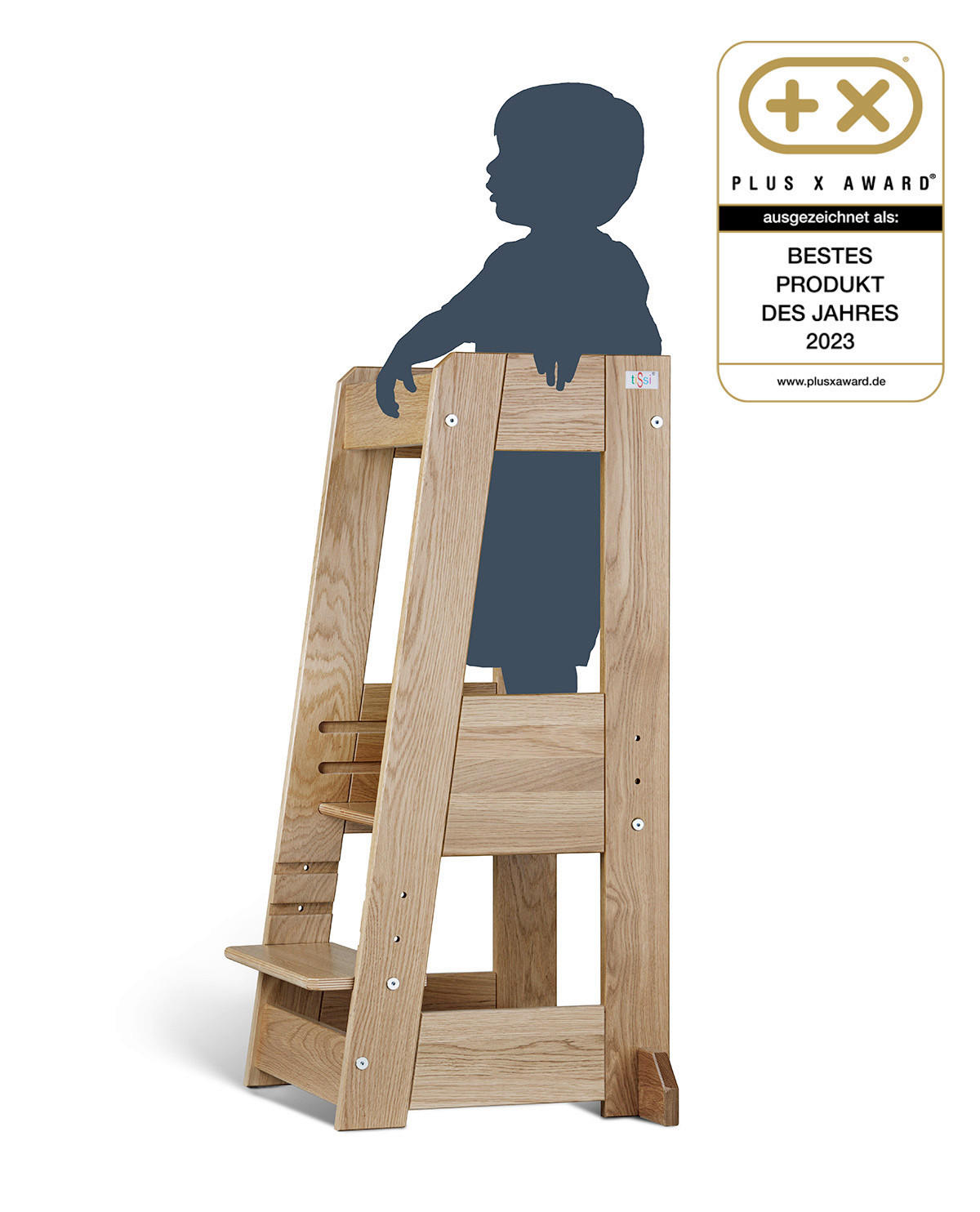 LERNTURM Felix  - Eichefarben, Basics, Holz (40/91/45cm) - tiSsi