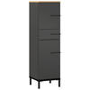 UNTERSCHRANK 34/123/34 cm   - Eichefarben/Schwarz, MODERN, Holzwerkstoff/Metall (34/123/34cm) - Xora