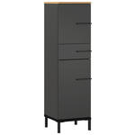 UNTERSCHRANK 34/123/34 cm   - Eichefarben/Schwarz, MODERN, Holzwerkstoff/Metall (34/123/34cm) - Xora
