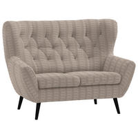 2-SITZER-SOFA Skagen in Cord Beige  - Beige/Schwarz, Design, Holz/Textil (137/101/95cm) - Stylife