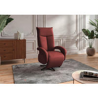 SESSEL in Echtleder Rotbraun  - Rotbraun/Schwarz, Konventionell, Leder/Metall (74/112/82cm) - Sit & More
