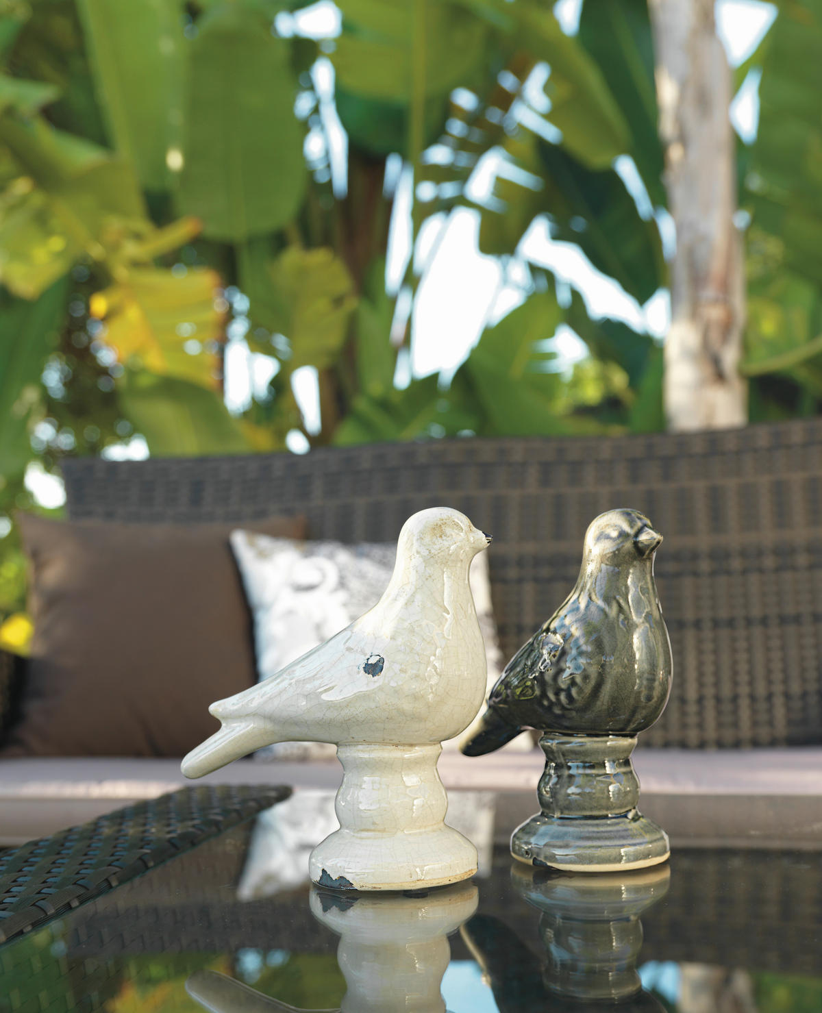 BAŠTENSKA GARNITURA 4 dela  - siva/zelena, Romantično / Seoski, metal/tekstil - Ambia Garden