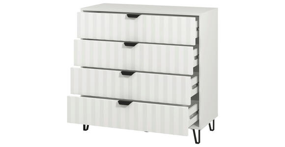 KOMMODE  in 93/90/40 cm  - Schwarz/Weiß, Basics, Holzwerkstoff/Metall (93/90/40cm) - Carryhome
