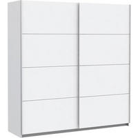 OMARA Z DRSNIMI VRATI, bela  - srebrne barve/bela, Design, kovina/leseni material (200/210/61cm) - Ti'me