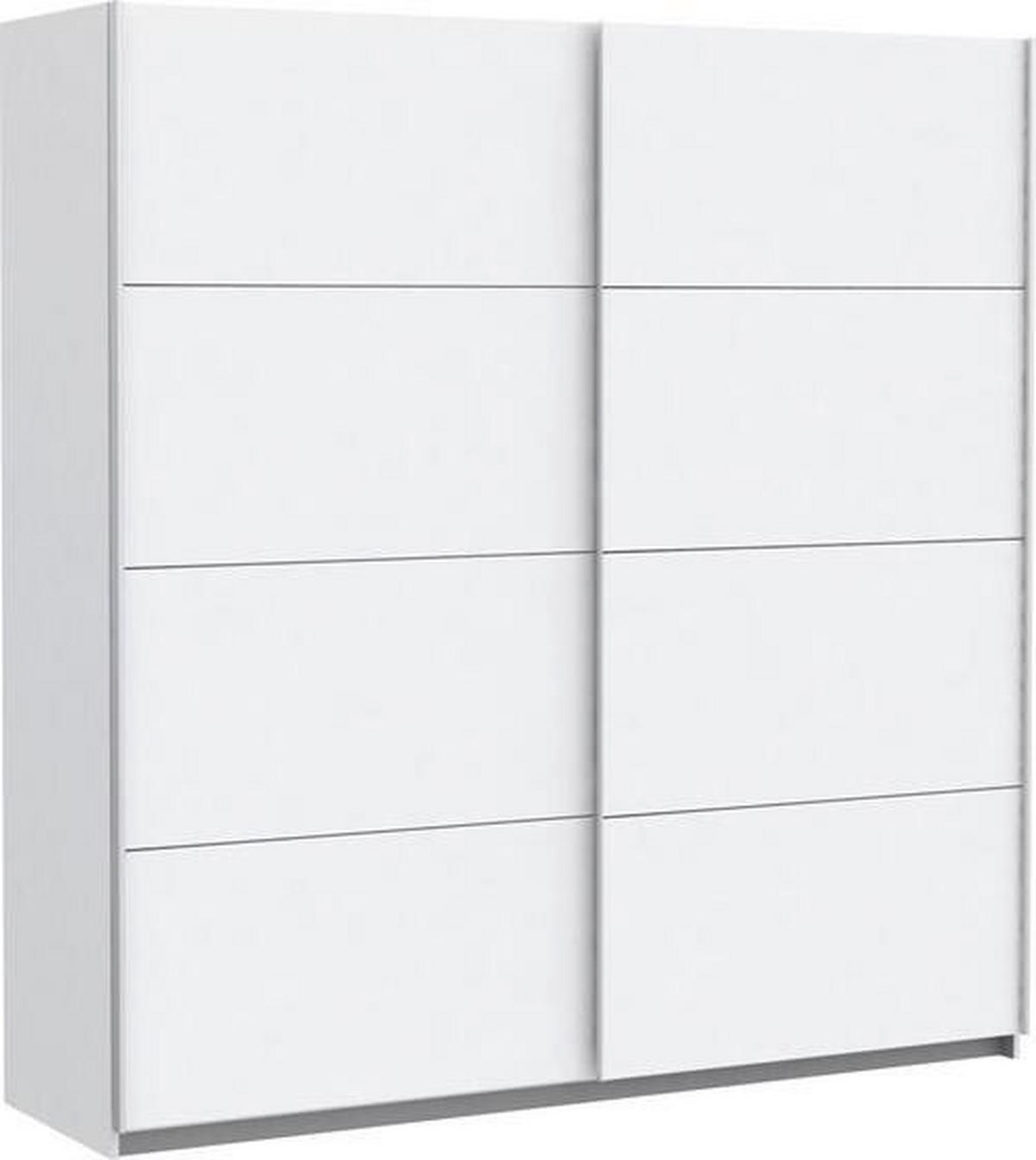 OMARA Z DRSNIMI VRATI, bela  - srebrne barve/bela, Design, kovina/leseni material (200/210/61cm) - Ti'me