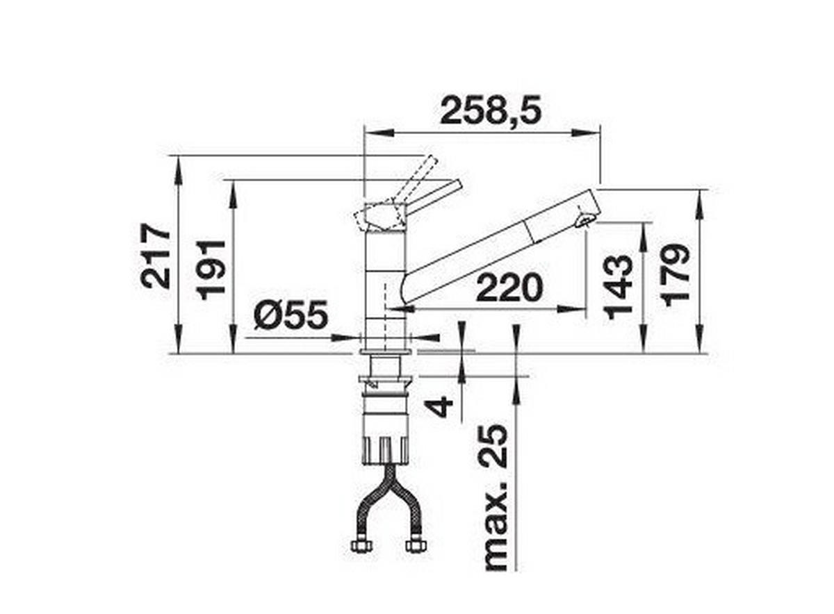 KÜCHENARMATUR 526950  - Chromfarben/Grau, Basics, Metall (5,5/19,7/26,2cm) - Blanco