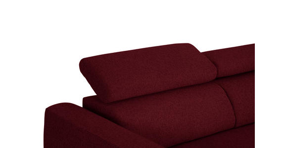 ECKSOFA in Chenille Rot  280/205 cm  - Rot/Schwarz, Design, Textil/Metall (280/205cm) - Xora