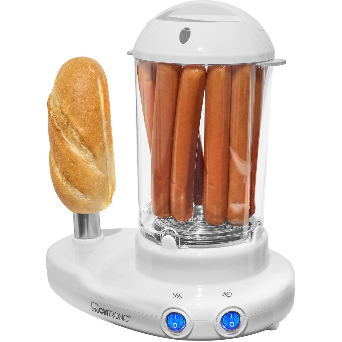 Thumbnail - Clatronic Hotdog-Maschine, Weiß, Kunststoff, 24x27x16 cm, Küchengeräte, Sonstige Küchengeräte