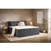 BOXBETT 180/200 cm,  in Anthrazit, Kissen, Bettkasten, Topper, H3 + H3 = fest  - Anthrazit/Schwarz, Design, Kunststoff/Textil (180/200cm) - Chameo