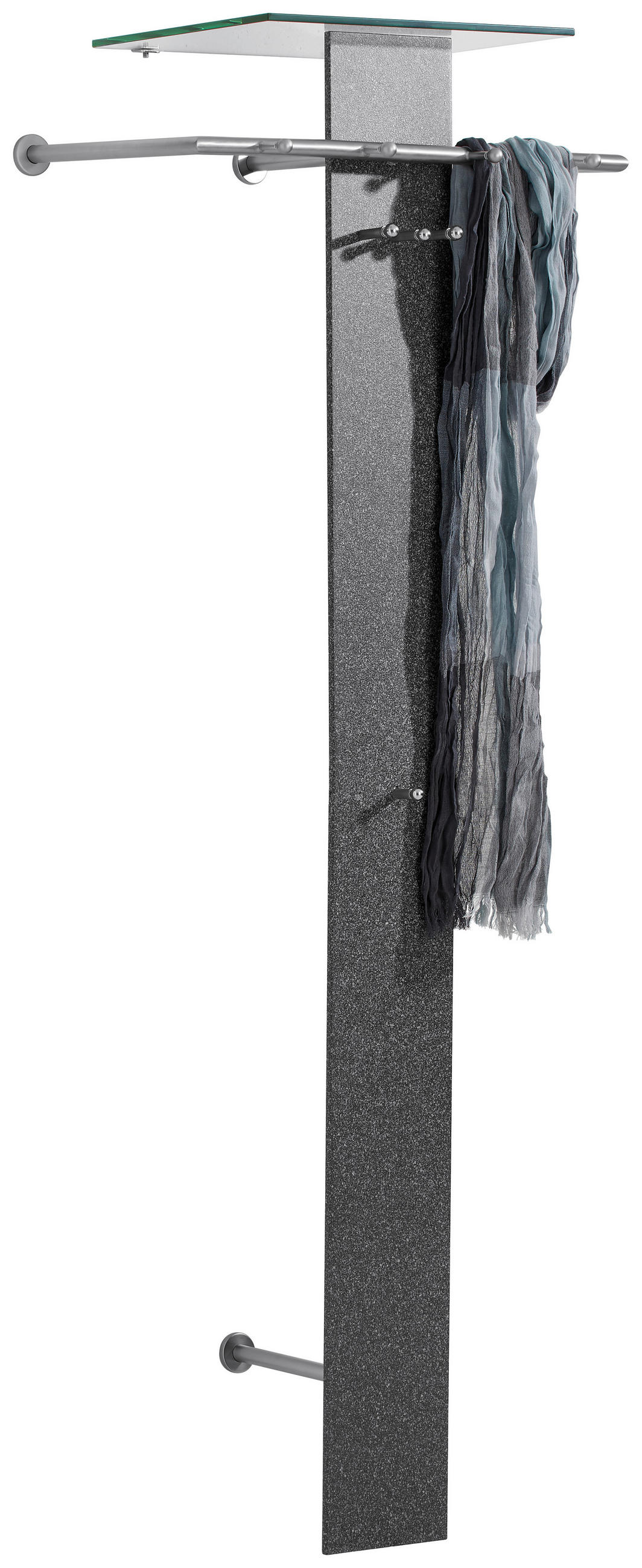 GARDEROBE  in 70/190/38 cm  - Klar/Grau, Design, Glas/Metall (70/190/38cm) - Xora
