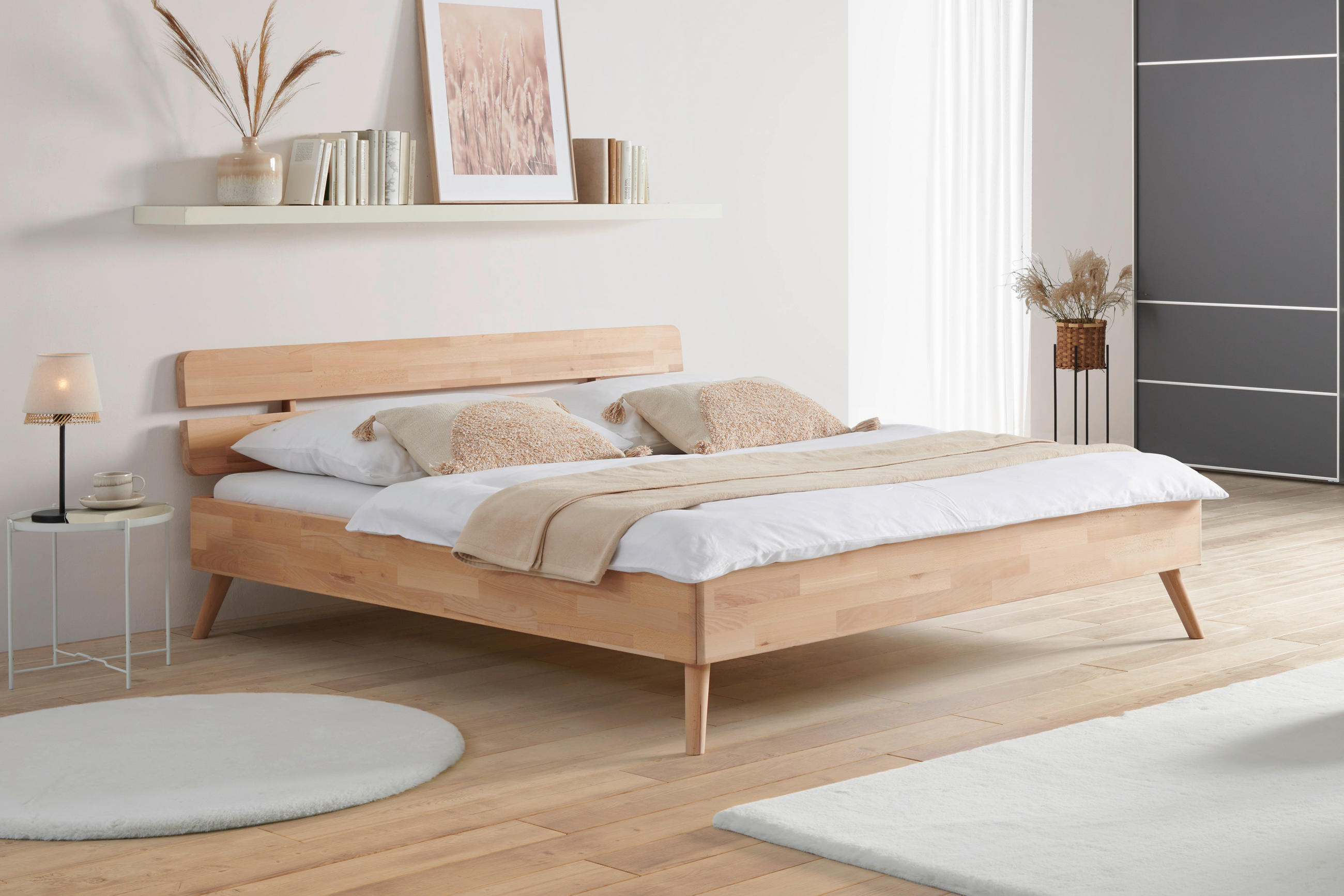 BETT 140/200 cm  in Kernbuche   - Kernbuche, Natur, Holz (140/200cm) - MID.YOU