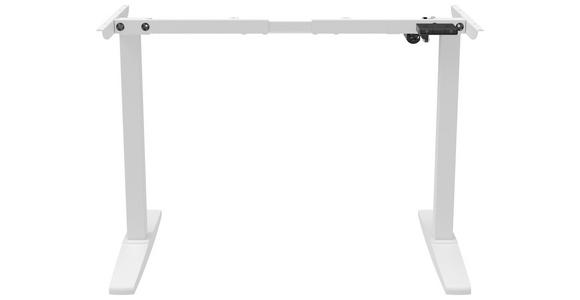 TISCHGESTELL 120-160/70/75-120 cm - Weiß, Design, Kunststoff/Metall (120-160/70/75-120cm) - Carryhome