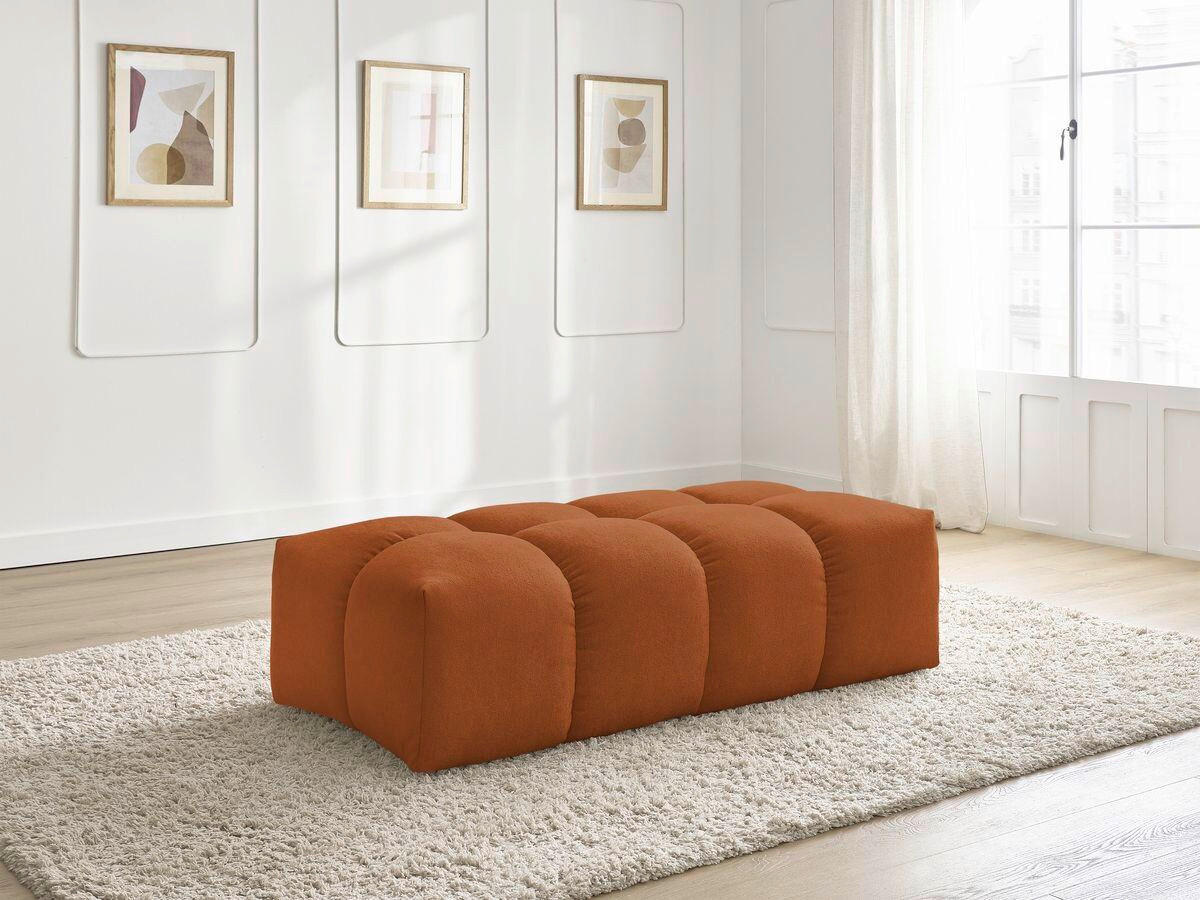 HOCKER EVEREST Struktur Orange  - Schwarz/Orange, MODERN, Kunststoff/Textil (140/70/40cm)
