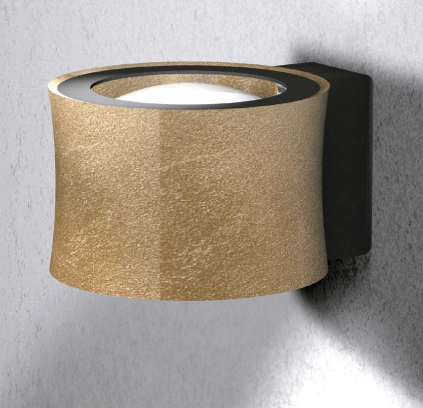 LED-WANDLEUCHTE 12/8/16 cm   - Goldfarben/Braun, Design, Metall (12/8/16cm) - Bankamp