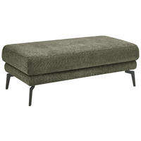 HOCKER Chenille Olivgrün  - Schwarz/Olivgrün, KONVENTIONELL, Textil/Metall (130/44/68cm) - SetOne by Musterring