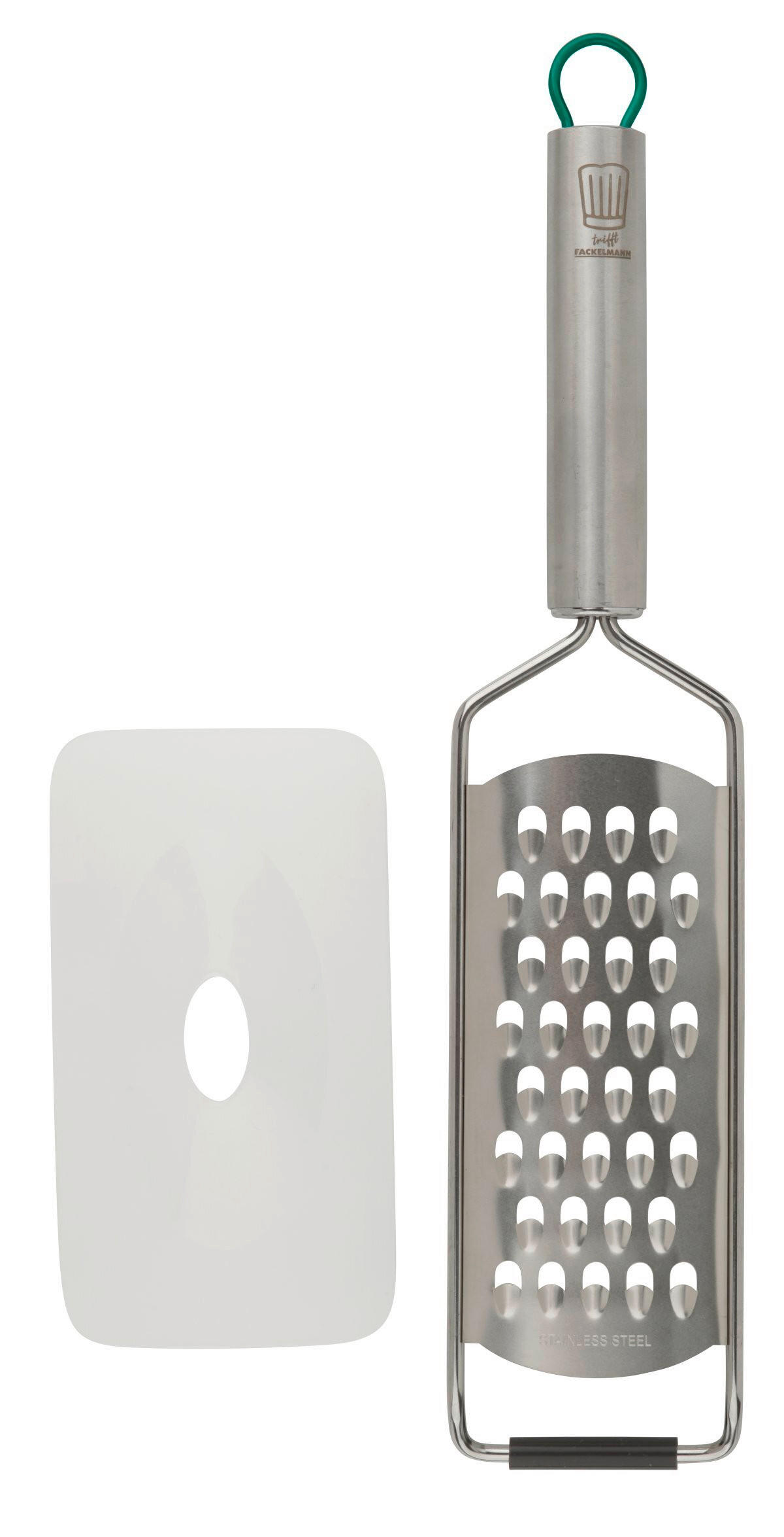 Chefkoch+Fackelmann Reibe München Silber, Grün, Grau 7.5x31.5 cm