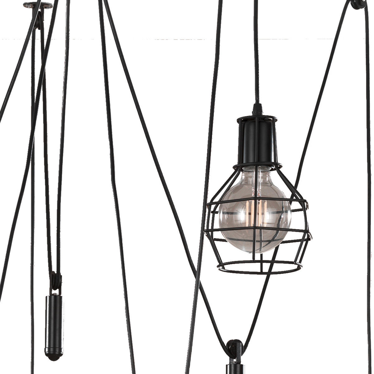 HÄNGELEUCHTE 90/90 cm   - Schwarz, LIFESTYLE, Metall (90/90cm)