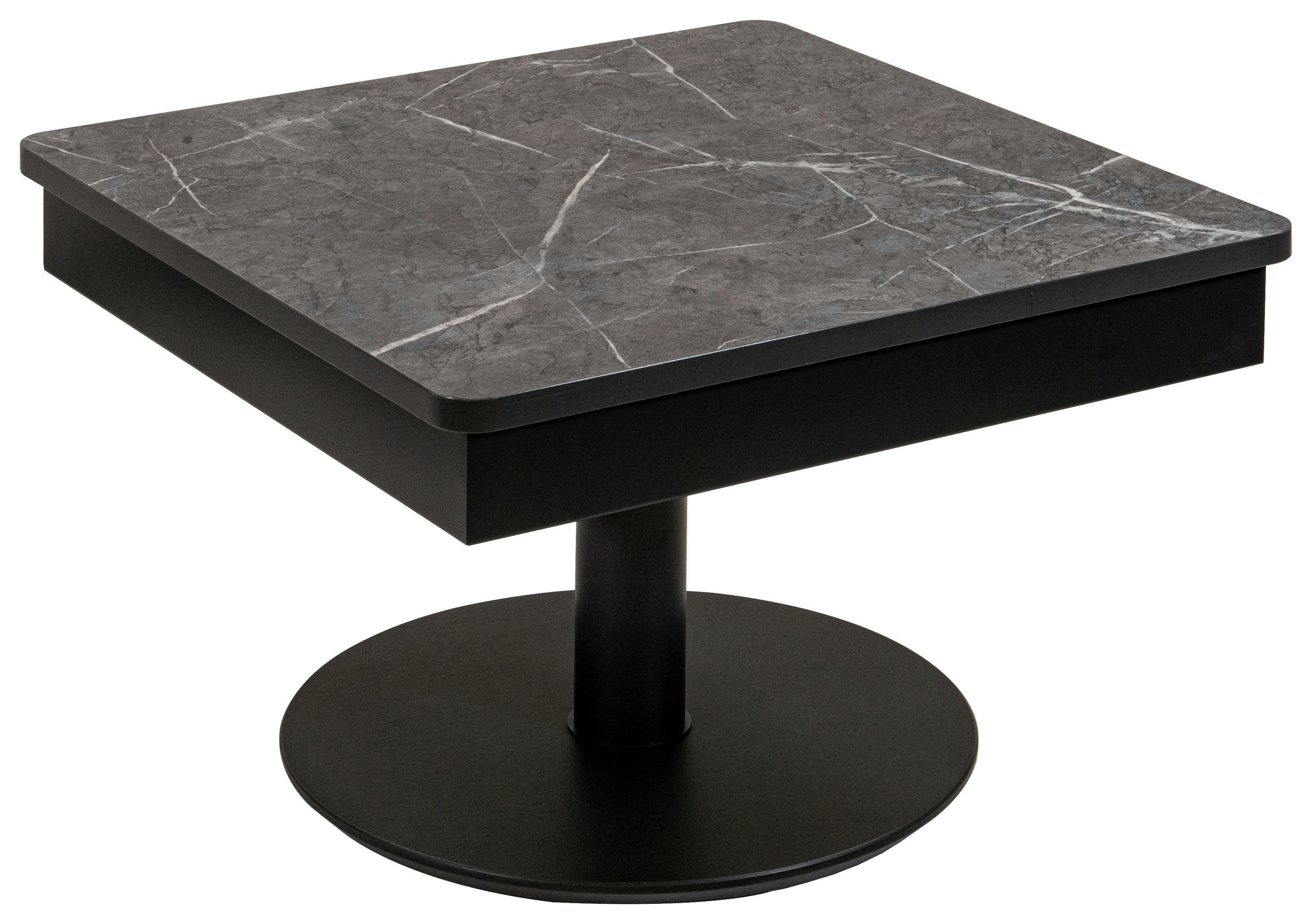 TABLE BASSE métal, matière synthétique, matériau de bois 67/67/45-63 cm   - gris/anthracite, Design, métal/matière synthétique (67/67/45-63cm) - Venda