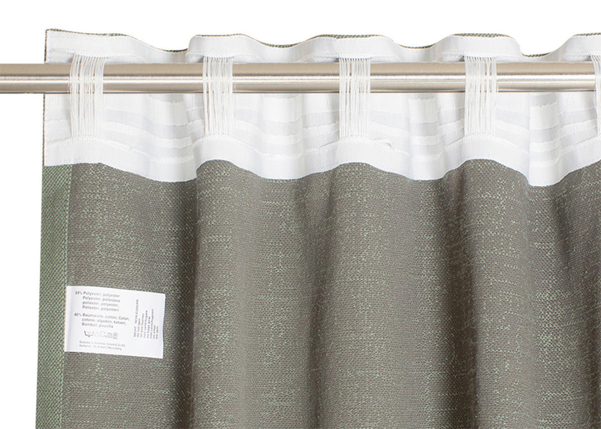 FERTIGVORHANG  blickdicht  130/250 cm   - Salbeigrün, Basics, Textil (130/250cm) - Schöner Wohnen