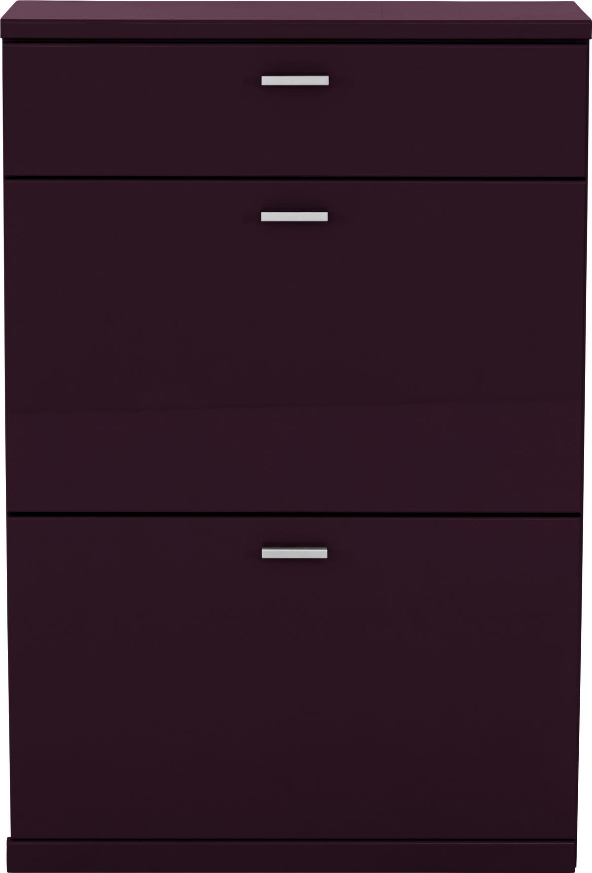 SCHUHSCHRANK  in 75/112,7/29,5 cm  - Edelstahlfarben/Aubergine, Design, Holzwerkstoff/Metall (75/112,7/29,5cm) - Invivus