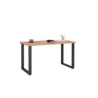 SCHREIBTISCH 140/65/75 cm  in Buchefarben  - Anthrazit/Buchefarben, Natur, Holz/Metall (140/65/75cm) - Linea Natura