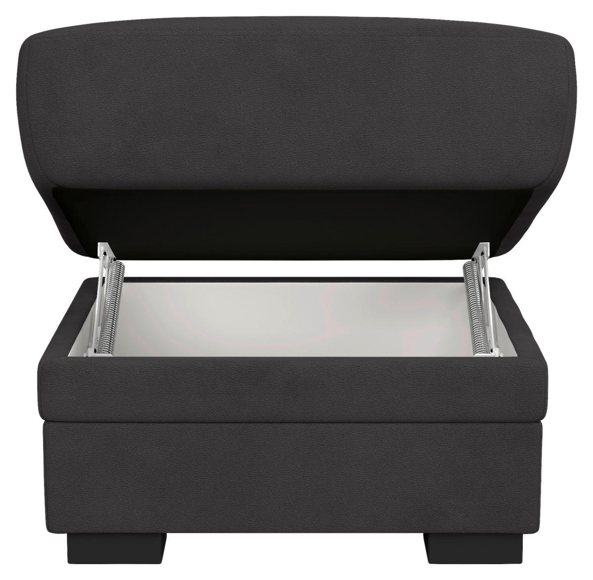 HOCKER Mikrofaser Anthrazit  - Anthrazit/Schwarz, Basics, Kunststoff/Textil (68/45/68cm) - MID.YOU
