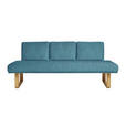 SITZBANK 209/92/78 cm  in Hellblau  - Eichefarben/Hellblau, Design, Holz/Textil (209/92/78cm) - Dieter Knoll