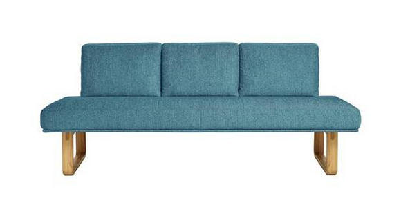 SITZBANK 209/92/78 cm  in Hellblau  - Eichefarben/Hellblau, Design, Holz/Textil (209/92/78cm) - Dieter Knoll