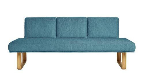 SITZBANK 209/92/78 cm  in Hellblau  - Eichefarben/Hellblau, Design, Holz/Textil (209/92/78cm) - Dieter Knoll